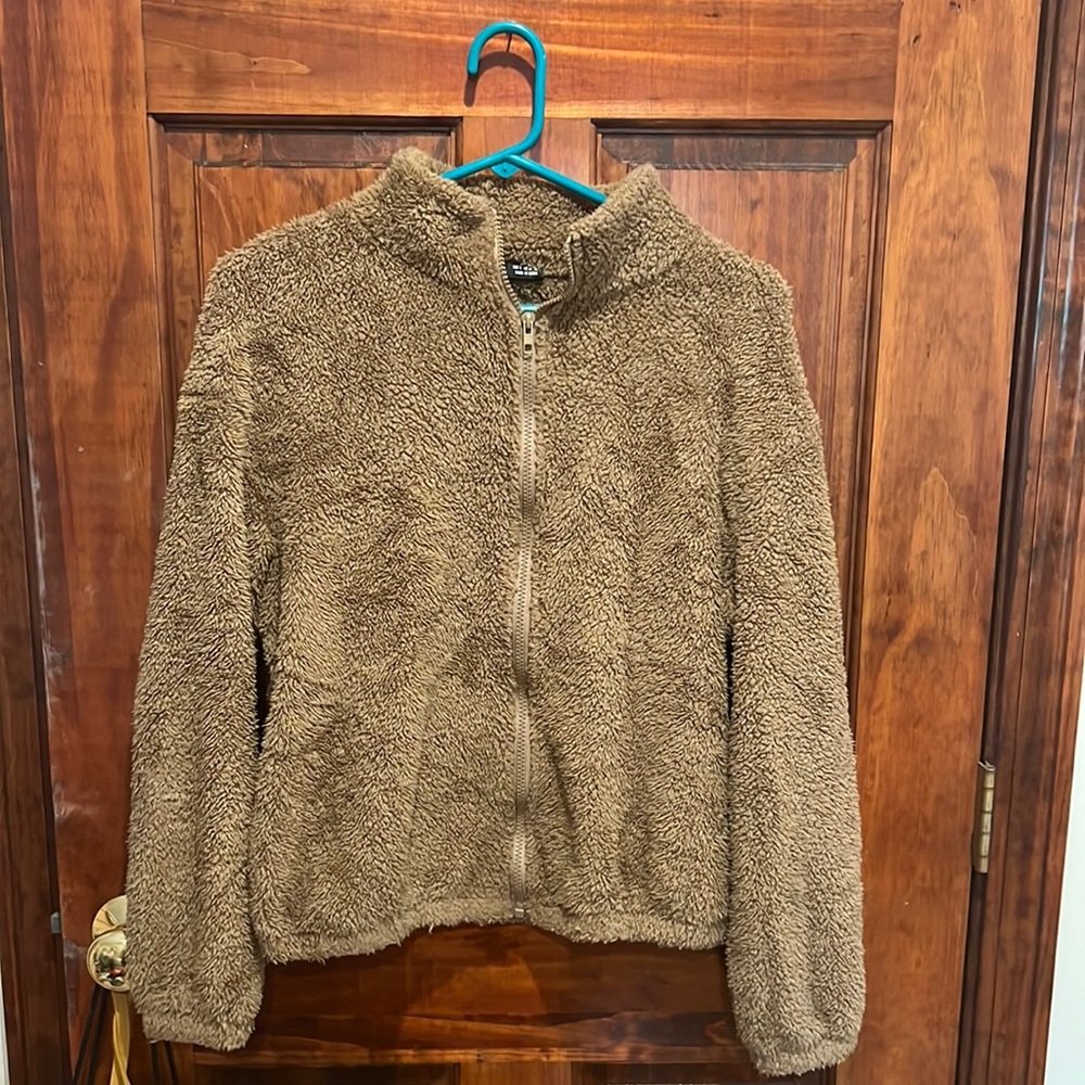 Shein Brown Teddy Jacket